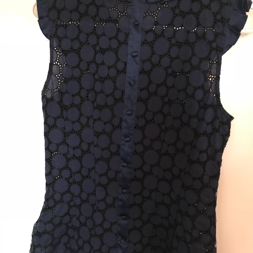 Beautiful navy sequin top - Picture 2 of 4